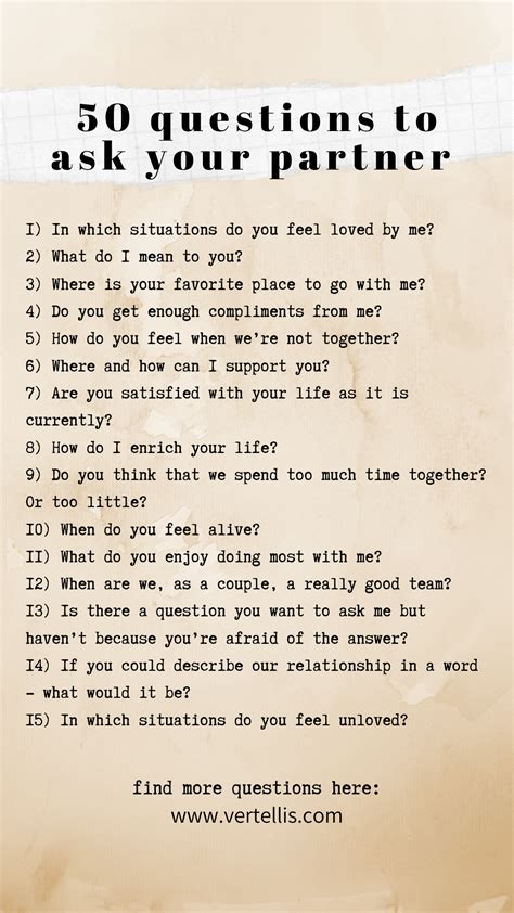 50 Questions To Ask Your Partner Intimate Questions Relationship Therapy Romantic Questions