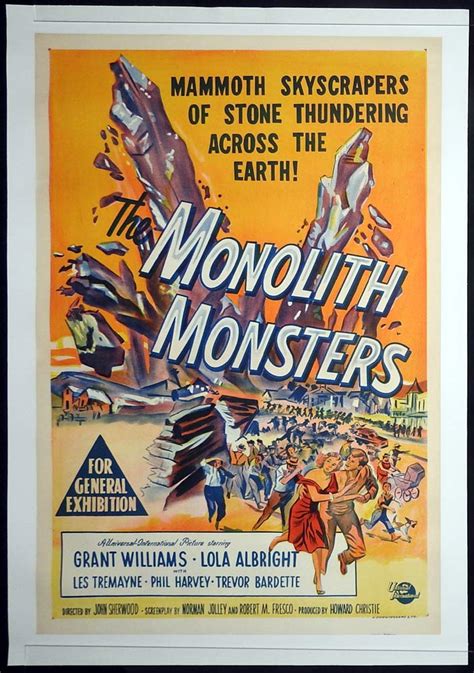 The Monolith Monsters Original Linen Backed One Sheet Movie Poster 1957