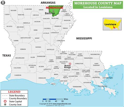 Morehouse Parish Map Louisiana