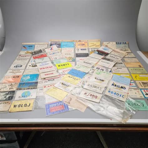 Vintage Qsl Cards Lot Ham Radio Station Postcards Mixed States Collection 750 Picclick