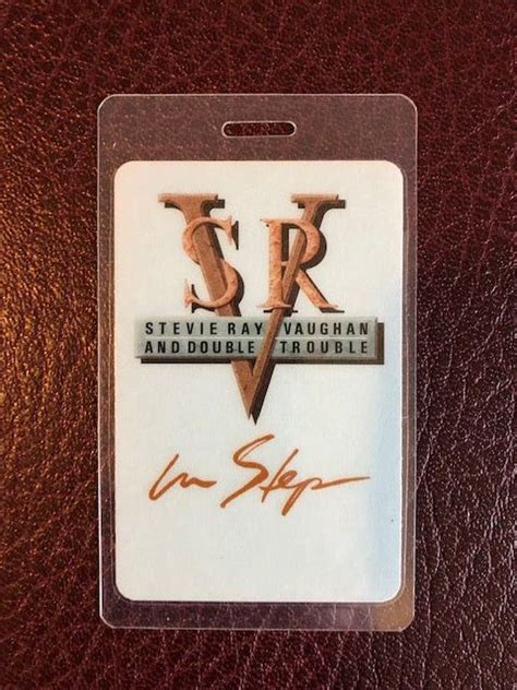 Stevie Ray Vaughan In Step Tour Vip Backstage Pass Stevie Ray Vaughan Stevie Ray