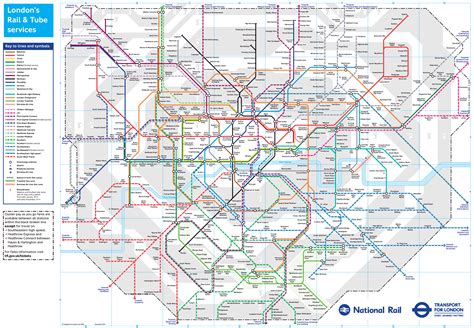 Schematic Map Tube And National Rail London London Pinterest