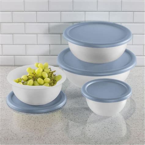 Sterilite 8 Piece Covered Mixing Bowl Set Home Hardware