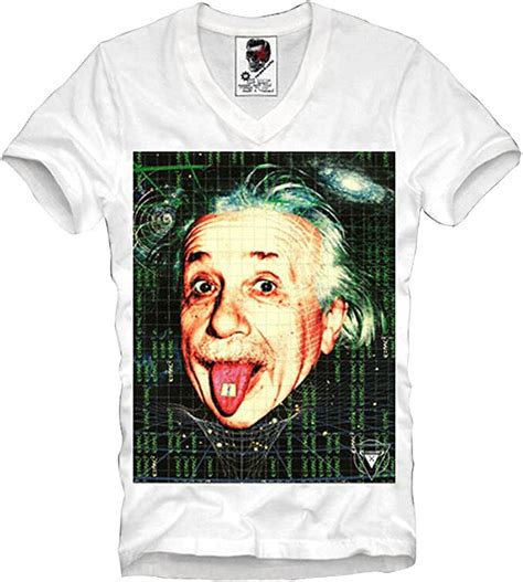 E1syndicate V Neck T Shirt Albert Einstein Lsd Mdma Ecstasy Tune In