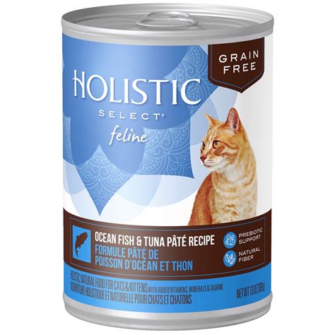 This halo holistic senior option* is grain free and made with whole chicken as the main protein, plus chickpeas and other vegetables to support your mature indoor cat's digestion. Holistic Select Natural Grain Free Oceanfish & Tuna Pate ...