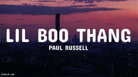 Paul Russell Lil Boo Thang Lyrics Youtube