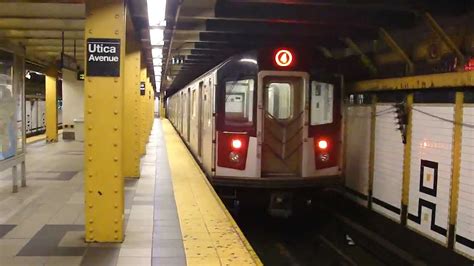 Irt Eastern Parkway Line R142a 4 Train At Crown Heights Utica Ave