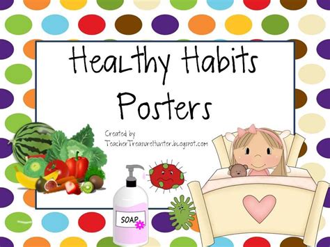 Healthy Habits Posters Back To School Health Dots School Health