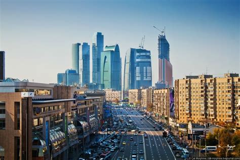 Moscow City Sky City Skyline Skyline