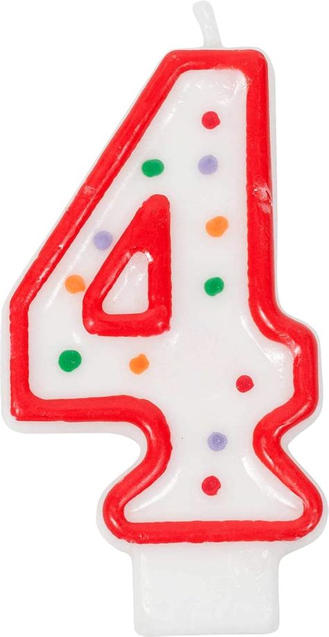 Home Jacent Polka Dot Number Birthday Candle Cake Topper 1 Candle