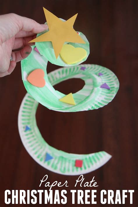 Toddler Approved Paper Plate Shape Christmas Tree Craft