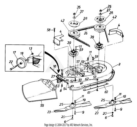 Mtd 134a676f190 38 Lawn Tractor Lt 13 1994 Parts Diagram For Mower