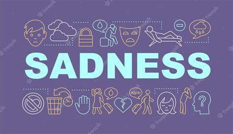 Premium Vector Sadness Word Concepts Banner