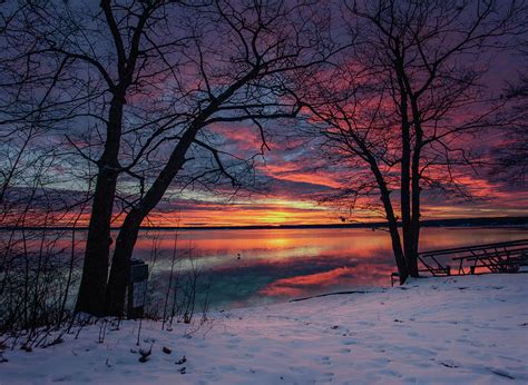 West Pine Drive Winter Sunrise 1 Photograph By Ron Wiltse Fine Art