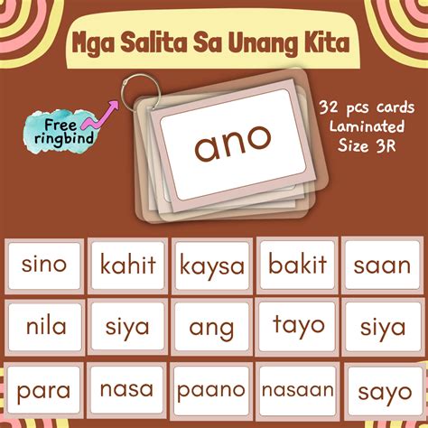 Sight Words Tagalog Mga Salita Sa Unang Kita Flashcards Filipino