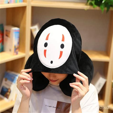 Creative Funny Spirited Away Movie Faceless Man No Face Plush Toy Ghost Kaonashi Stuffed U Shape