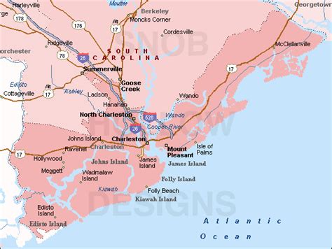 Charleston County South Carolina Color Map
