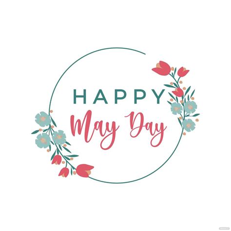 Floral May Day Clipart In Illustrator Svg  Eps Png Download