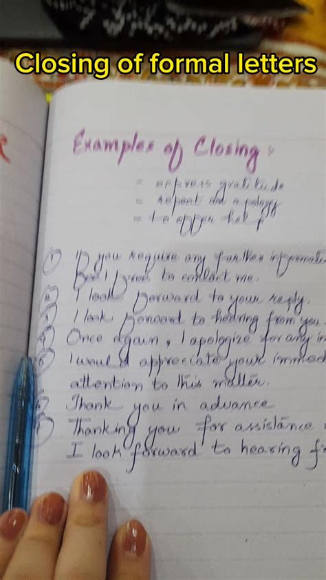 How To Write The Closing Of A Formal Letter In The General Ielts