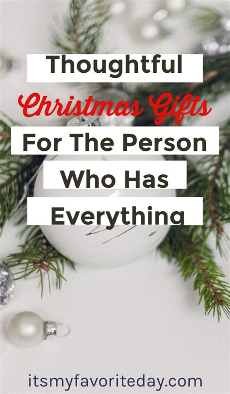 Nobody has everything yet we all have something others don't. Christmas Gift Ideas for The Person who has Everything ...
