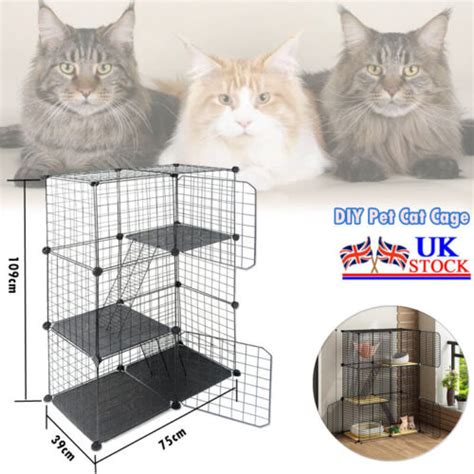 New 3 Tier Large Diy Collapsible Cat Wire Cage Indoor Outdoor Playpen