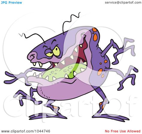 Royalty Free Rf Clip Art Illustration Of A Cartoon Laughing Flu Bug