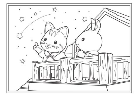 ⭐ free printable calico critters coloring book. Calico Critters Coloring Pages to download and print for free