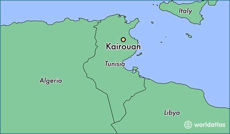 Where Is Kairouan Tunisia Kairouan Al Qayrawan Map