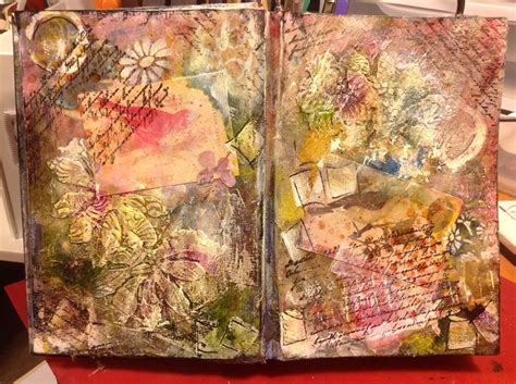 My First Mixed Media Art Journal Page Visit My Blog At