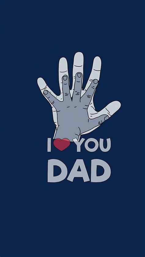 I Love You Dad Two Hands Blue Background Hd Phone Wallpaper Peakpx