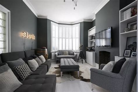 42 Gorgeously Gray Living Rooms Dark Grey Living Room Beige Living