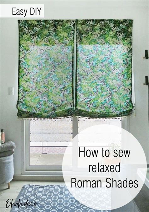 How To Make Relaxed Roman Shades Ohoh Deco Cheap Window Treatments