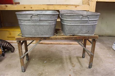 Vintage Wooden Wash Tub Stand W Tubs 2 Wash Tubs How To Antique Wood Tub