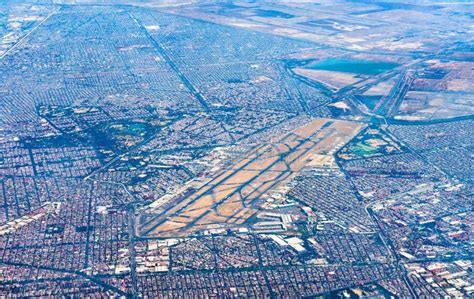 Aerial View Of Mexico City International Airport Stock Image Image Of
