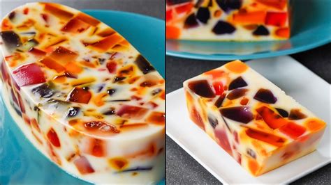 Broken Glass Jelly Pudding Easy No Bake Jelly Dessert Milk And Jelly