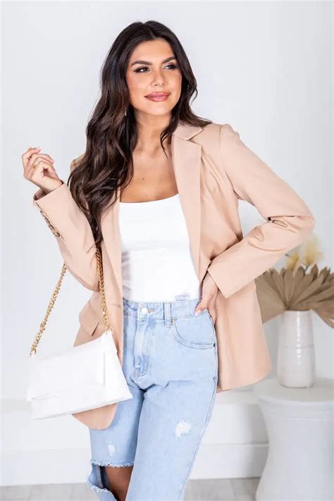 Shop Your Own Perfect Picture To Burn Nude Boyfriend Blazer Pink Lily