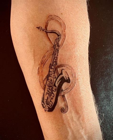 30 Pretty Saxophone Tattoos Show Your Temperament Style Vp Page 17