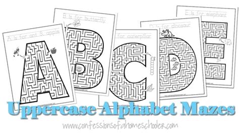 Uppercase A Z Alphabet Mazes Confessions Of A Homeschooler