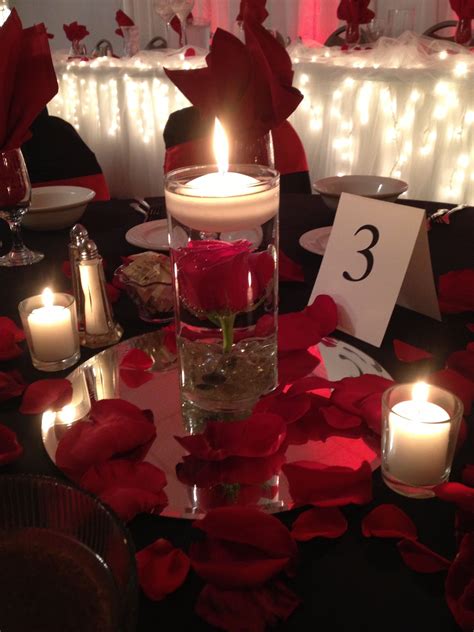 37 Romantic Table Decoration For Valentines Red Rose