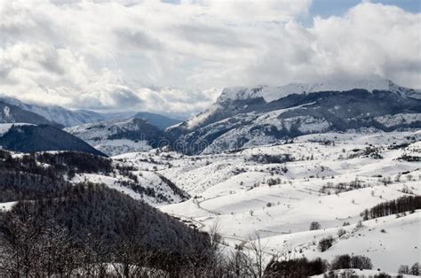 Beautiful Winter Landscape With Snowy Mountains Winter Scene Snowy