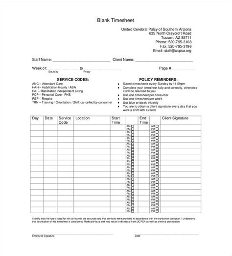 Time Sheet Template Professional Word Templates