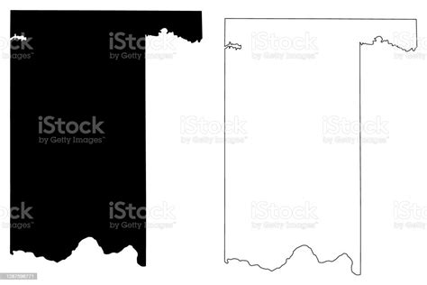 Pottawatomie County Oklahoma State Map Vector Illustration Scribble