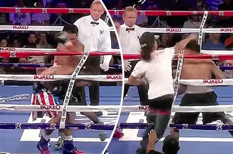Boxing Cornerman Jumps In And Punches Fighter During Chaotic Round