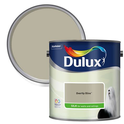 Dulux Overtly Olive Silk Emulsion Paint 25l Wilko