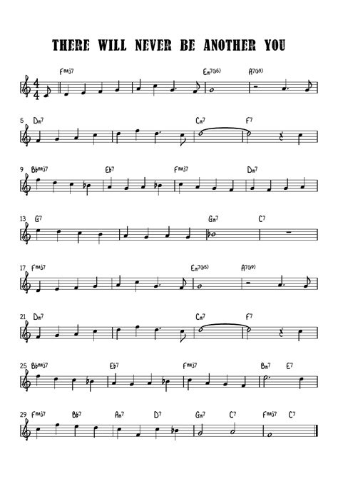 There Will Never Be Another You Bb Sheet Music Download Printable Pdf Templateroller