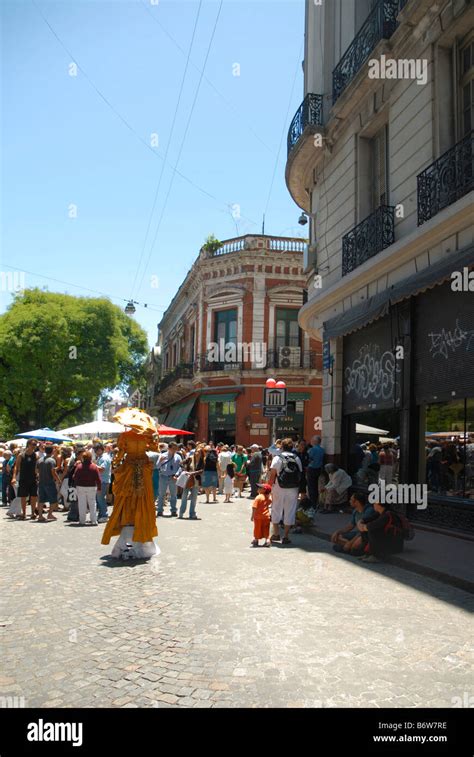 San Telmo Antique Market Buenos Aires Argentina Stock Photo Alamy
