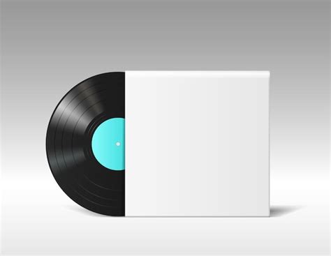 Premium Vector Realistic Vinyl Disc Mockup In Empty Blank Music Album