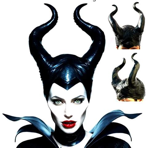 Movie Maleficent Horns Headgear Marlene Fuessen Dark Witch Cosplay