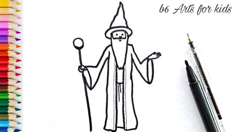 How To Draw A Wizard Youtube