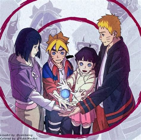 Familia Uzumaki Karakter Naruto Ilustrasi Komik Gambar Karakter